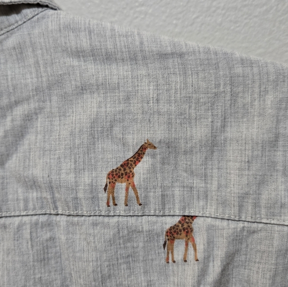 Bonobos Giraffe Print XL Long Mens Dress Shirt - Picture 4 of 6